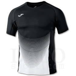 Joma 100949 Maglia Running ELITE VI Uomo Nero-Bianco