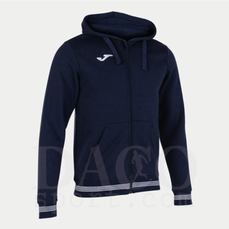 Joma 101590 Felpa Zip Intera con Cappuccio CAMPUS III Uomo Blu