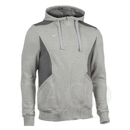 Joma 100444 Felpa Zip Intera con Cappuccio COMFORT Uomo Grigio