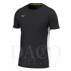 Mizuno Maglia Running RB TEE Uomo/Bambino Nero-Bianco