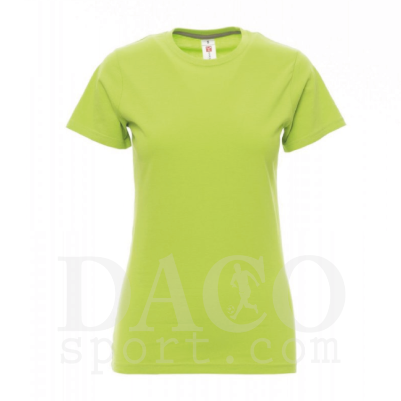 Payper Tshirt in Cotone SUNSET LADY MC Donna Verde Lime