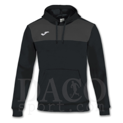 Joma 101106 Felpa con Cappuccio WINNER Uomo Nero-Antracite
