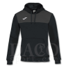 Joma 101106 Felpa con Cappuccio WINNER Uomo Nero-Antracite