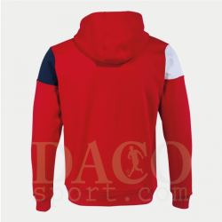 Joma 103087 Giacca Tuta e Cappuccio CREW V Uomo Rosso-Bianco-Blu