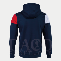 Joma 103087 Giacca Tuta e Cappuccio CREW V Uomo Blu-Bianco-Rosso