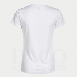 Mai Sottovalutare Una Donna con Una Racchetta da Padel - Joma 900248 Maglia Gioco COMBI MC Donna Bianco