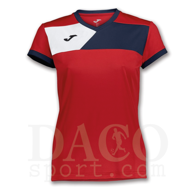 Joma 900385 Maglia Gioco CREW II MC Donna Rosso-Bianco-Blu