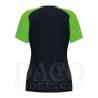 Joma 901335 Maglia Gioco ACADEMY IV MC Donna Nero-VerdeFluo