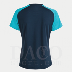 Joma 901335 Maglia Gioco ACADEMY IV MC Donna Blu-TurcheseFluo