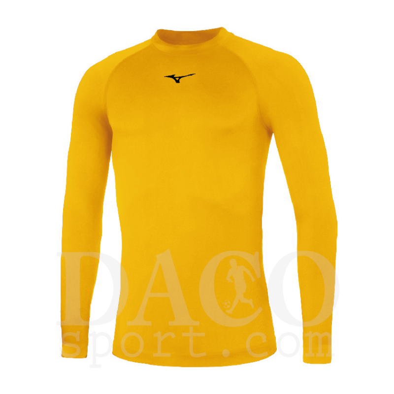 Mizuno 32EA7045 Maglia Termica TEAM CORE ML Uomo-Bambino Giallo