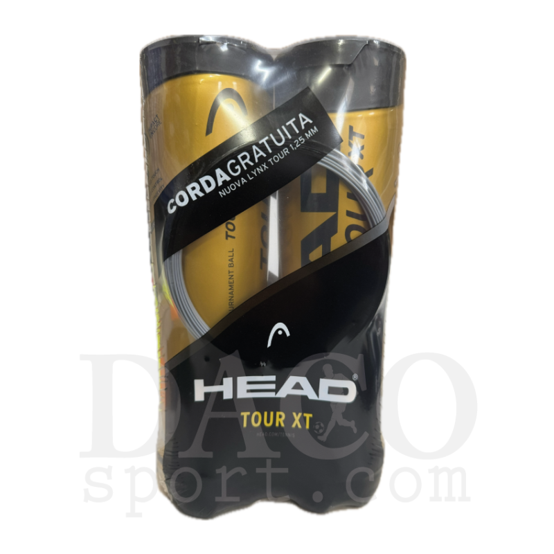 Head Tubo Palline Tennis TOUR XT All Court - BiPack + Corda omaggio