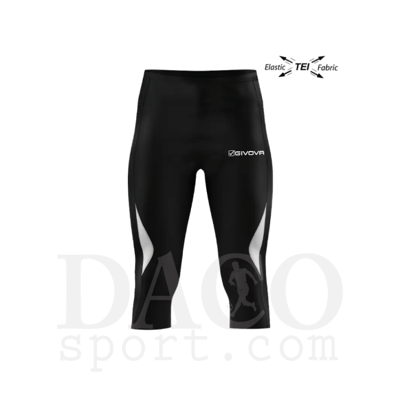 Givova LR02 Pinocchietto Atletica - Running Unisex Nero