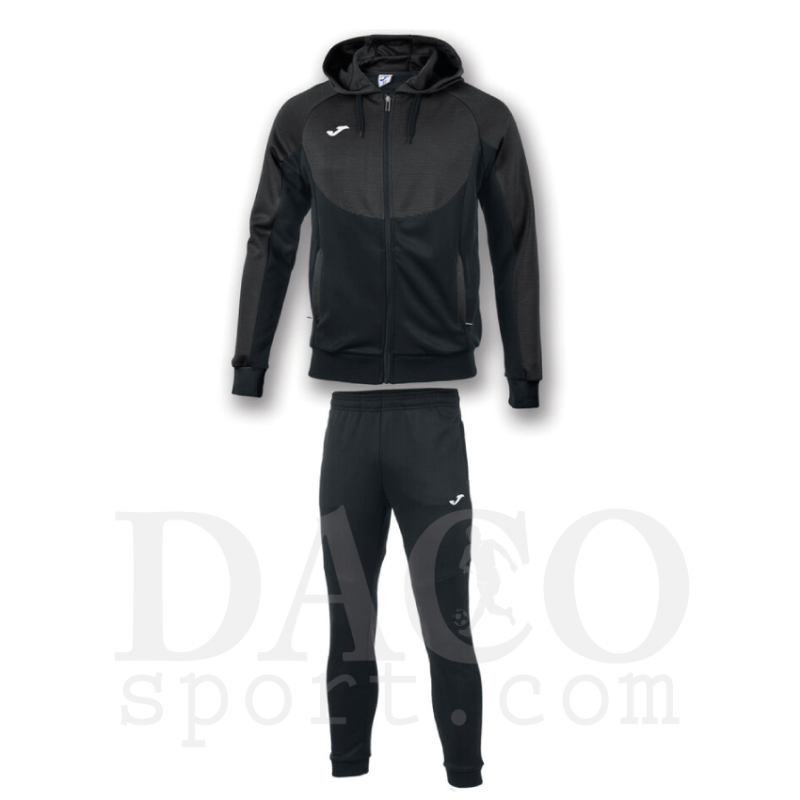 Joma 101019 Tuta con Cappuccio ESSENTIAL Uomo/Bambino Nero-Antracite