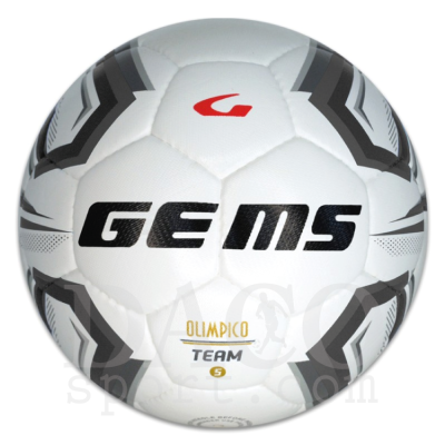 Gems UN06-0310 Pallone da Calcio OLIMPICO n.5 Bianco/Nero