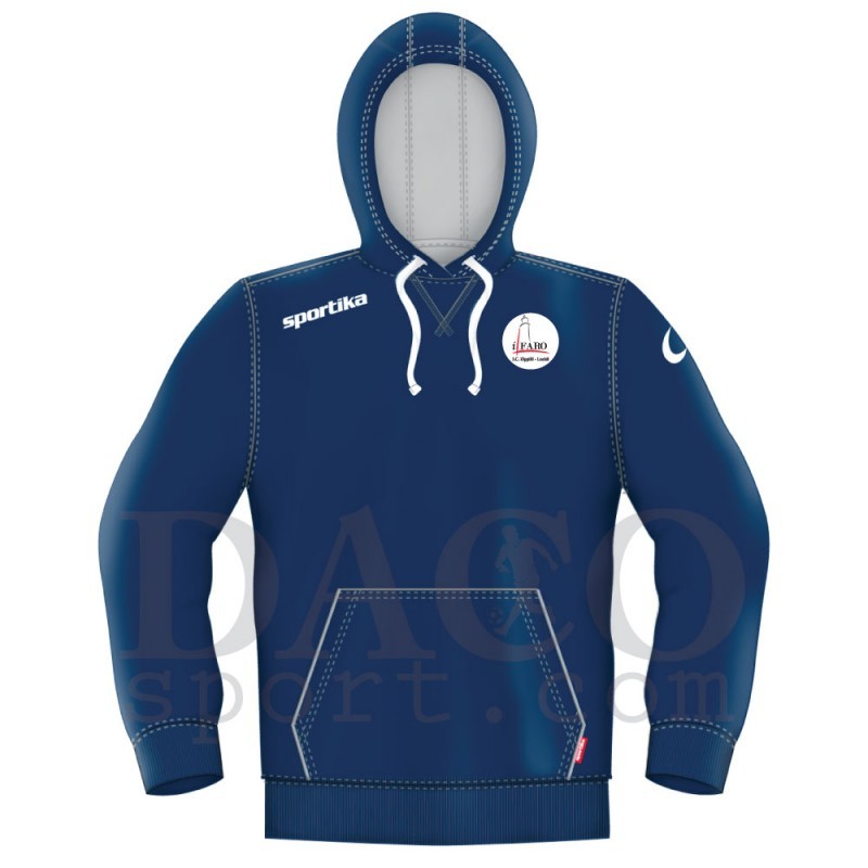 Sportika Felpa Cappuccio HARVARD Blu Logo "IL FARO - I.C. ZIPPILLI - LUCIDI"
