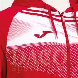 Joma 101605 Giacca Tuta con Cappuccio SUPERNOVA II Uomo Rosso/Bianco