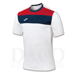 Joma 100224 Maglia Gioco CREW MC Bianco-Blu-Rosso