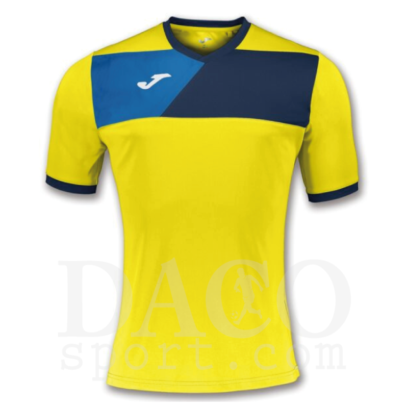 Joma 100611 Maglia Gioco CREW II MC Giallo-Blu-Azzurro