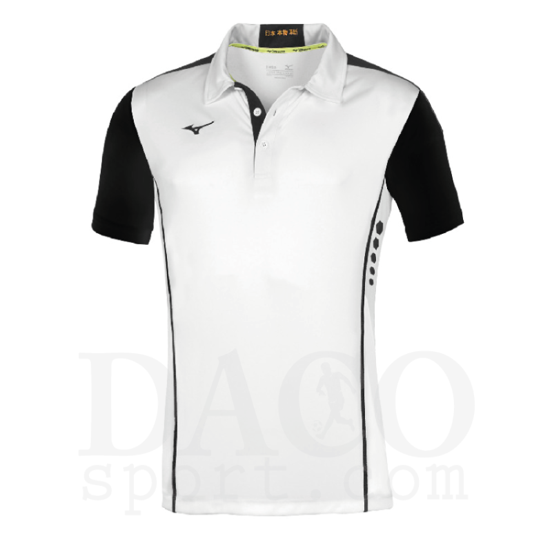 Mizuno 62EA7001 Polo HEX RECT Uomo Bianco/Nero