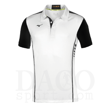 Mizuno 62EA7001 Polo HEX RECT Uomo Bianco/Nero